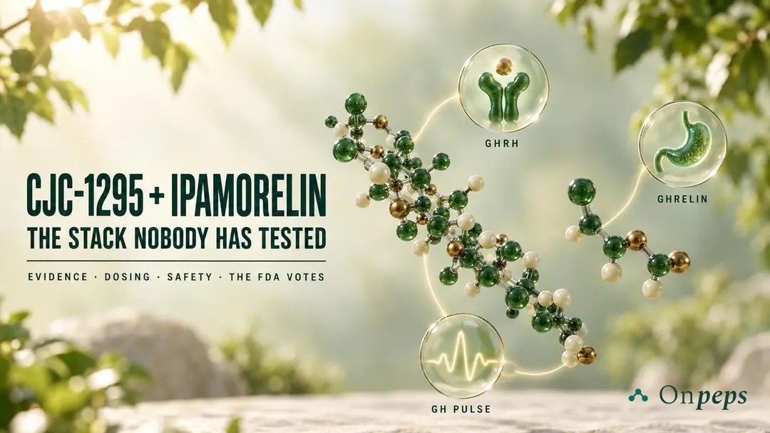The Evidence Status of CJC-1295 + Ipamorelin: The Gap Between Hormone Data and Outcome Data